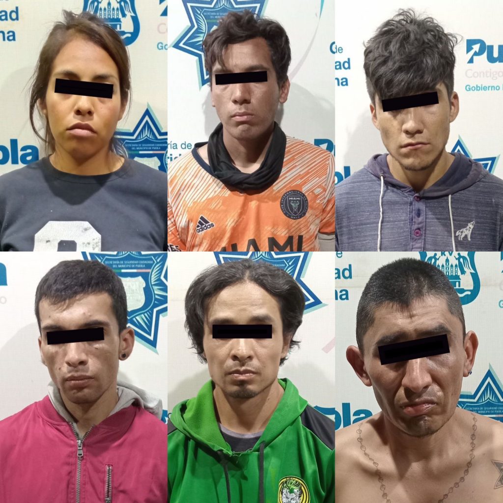 Detienen a 6 por robo a transeúnte