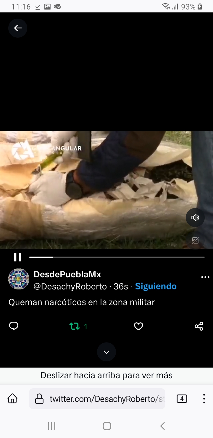 Video desde Puebla: Queman narcóticos en la zona militar