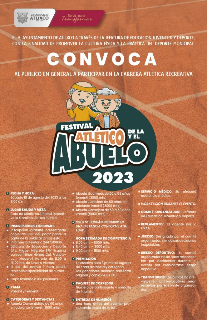 Desde Atlixco: Invitan al Festival Atlético del Abuelo