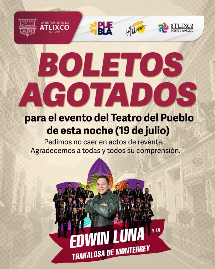 Desde Atlixco: Se agotan localidades para espectáculo de Edwin Luna en el Teatro del Pueblo