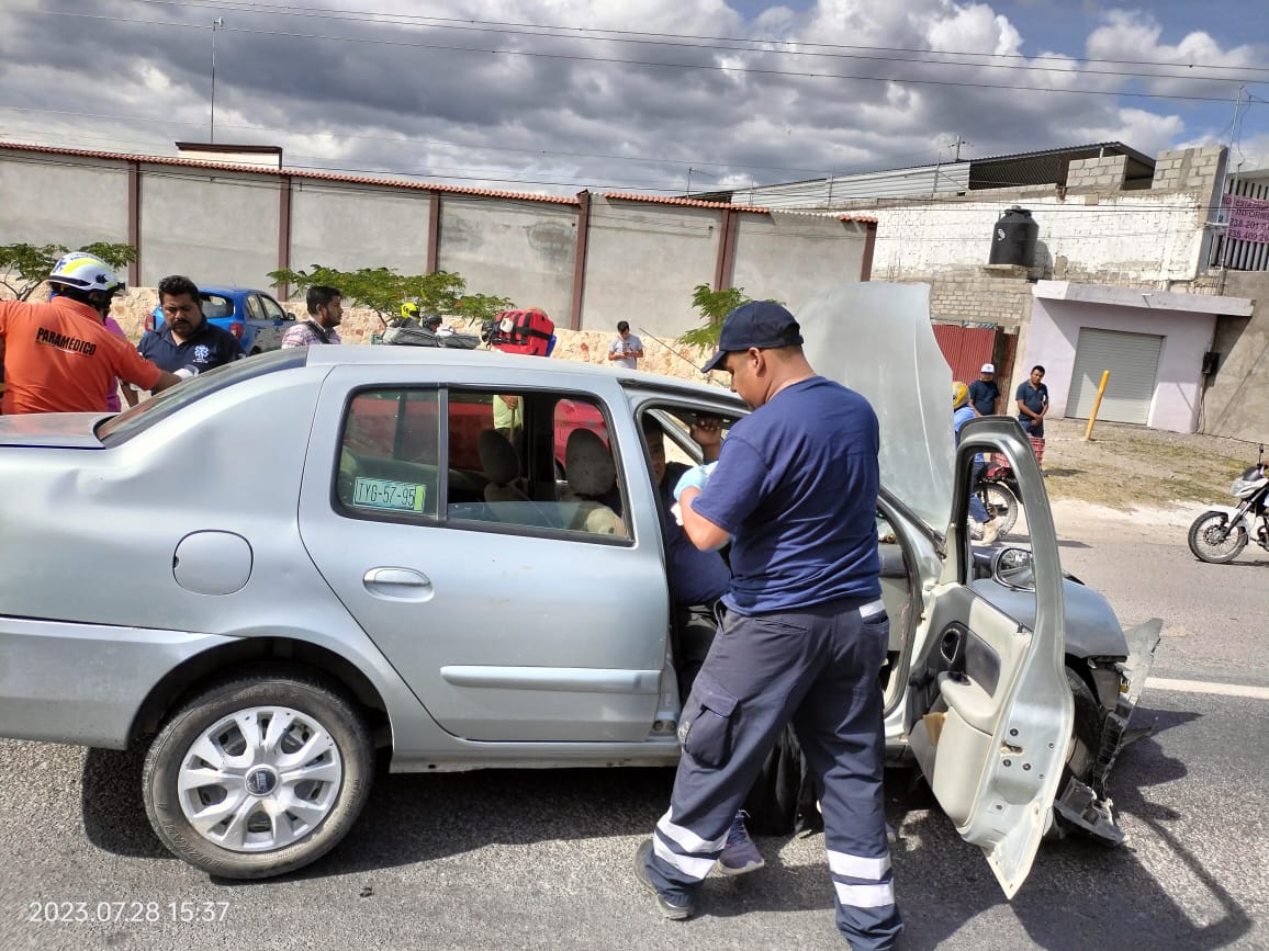 4 heridos deja choque frontal en Tepanco de López
