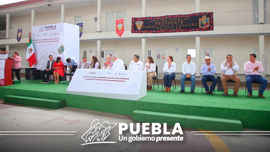 Sergio Salomón inicia  rehabilitación de escuela en Teziutlán