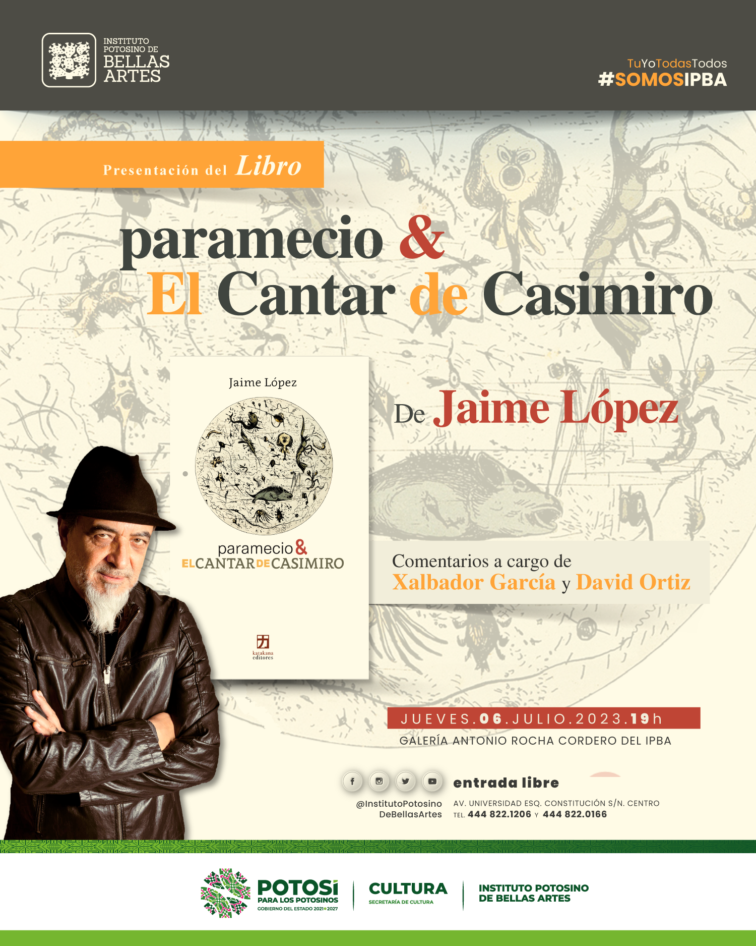 Presentarán el poemario “Paramecio & el Cantar de Casimiro” en el IPBA