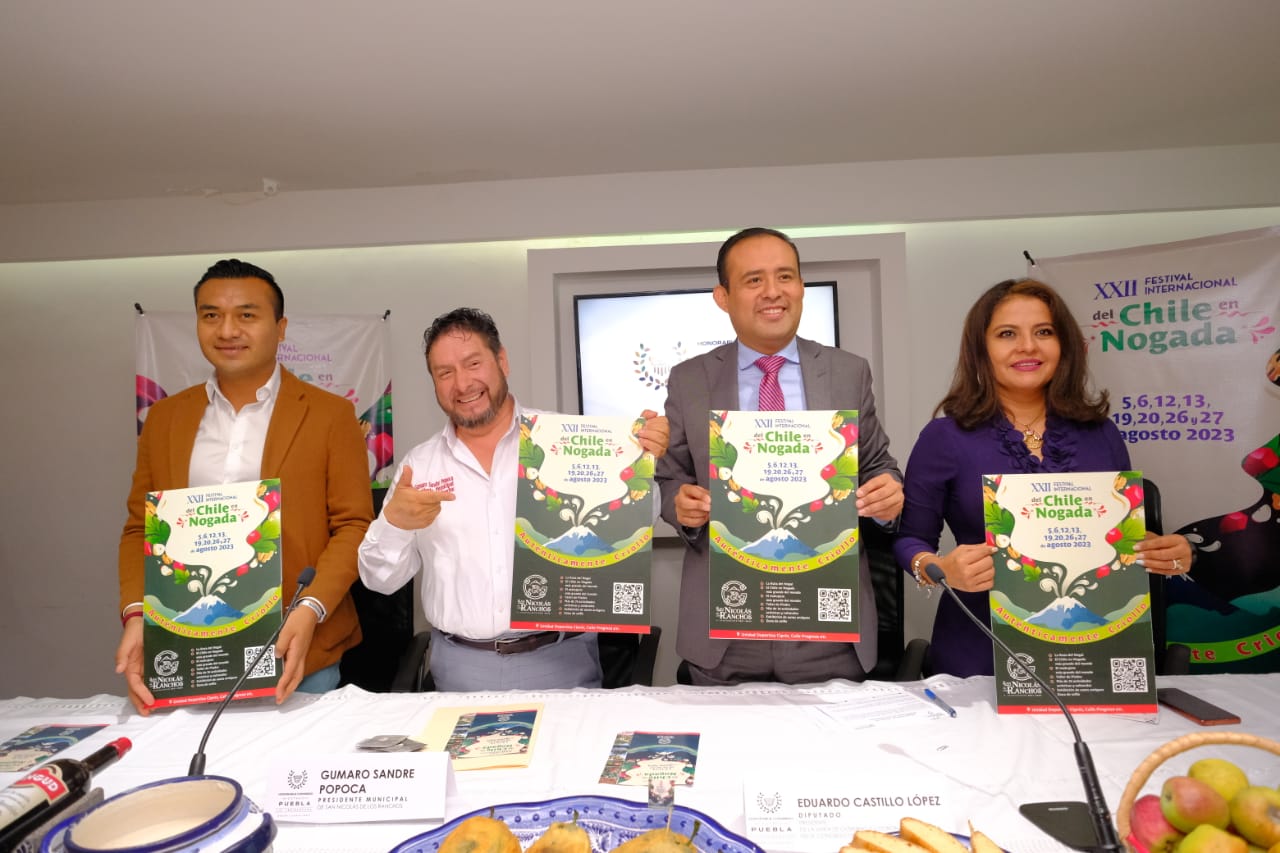 Presentan en el Congreso del Estado actividades del XXII Festival Internacional del Chile en Nogada