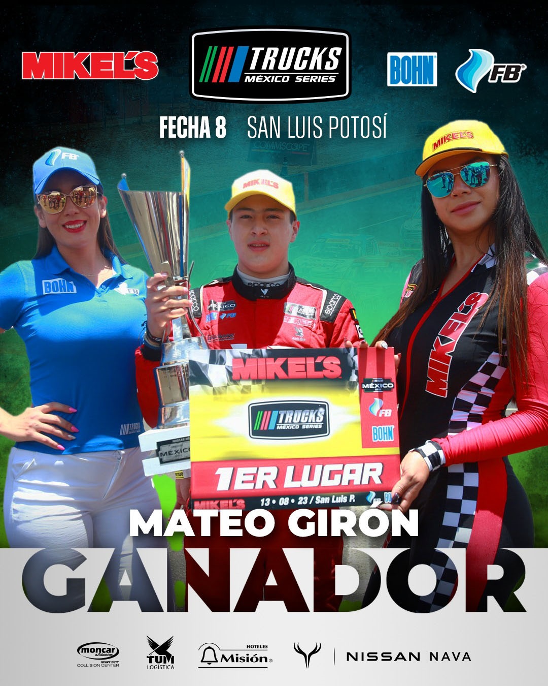 Ruben Garcia Jr. se impuso en una espectacular carrera de Nascar México
