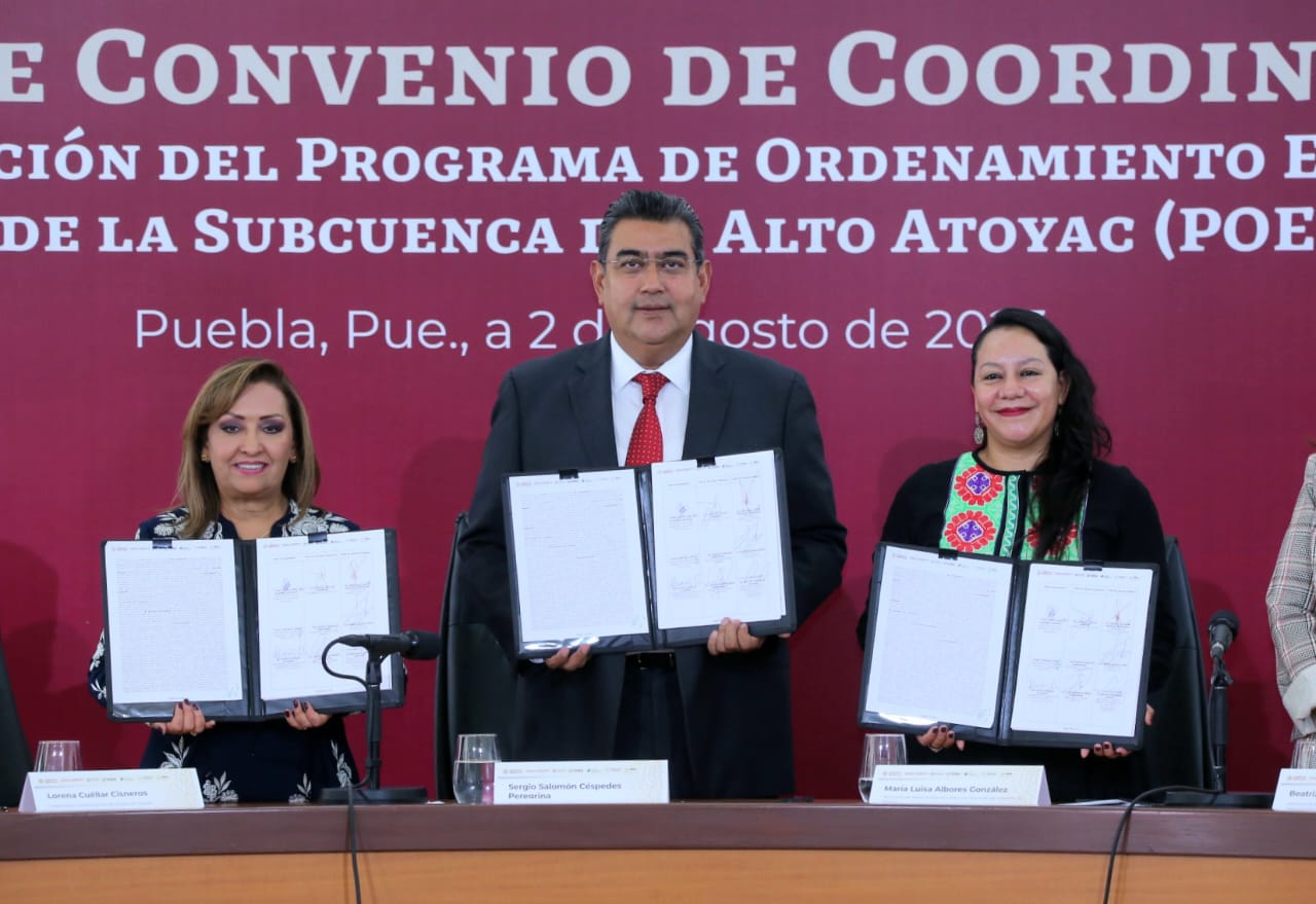 Gobiernos de Puebla, federal y Tlaxcala integran programa de ordenamiento del Alto Atoyac