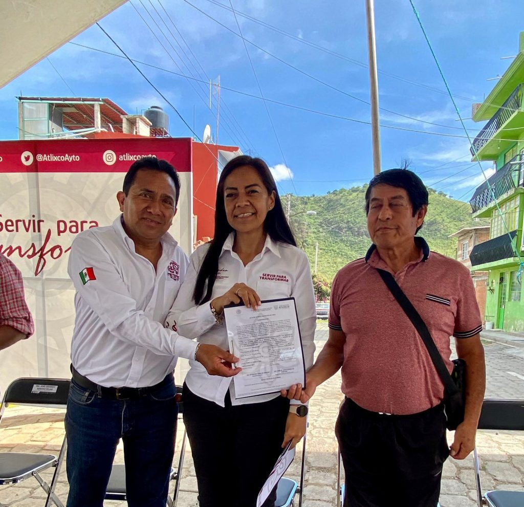 Desde Atlixco: Ariadna Ayala entrega obra en Metepec