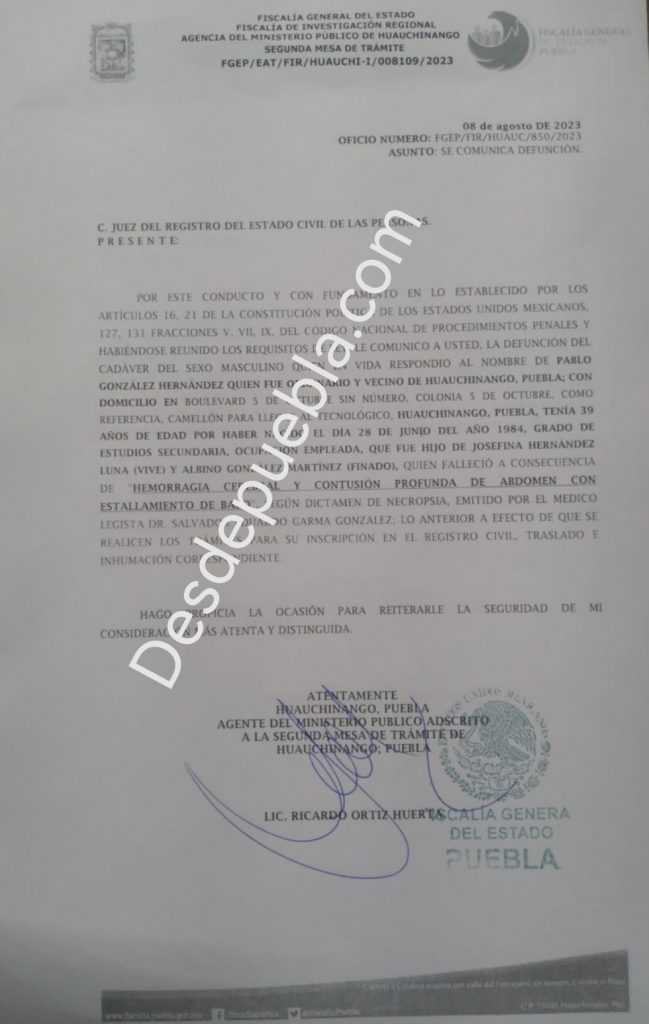Reo posiblemente asesinado en las instalaciones de la policía de Huauchinango había sido detenido ¡por robarse un perro!
