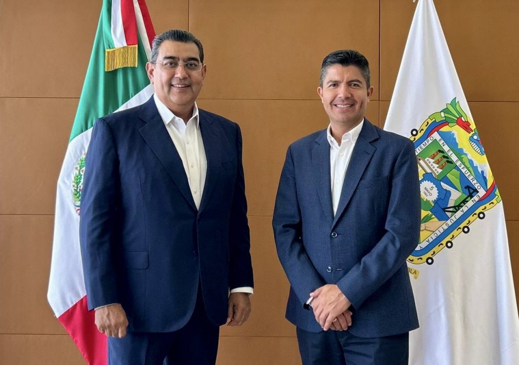 Se reúne Sergio Salomón con Eduardo Rivera para organizar fiestas patrias