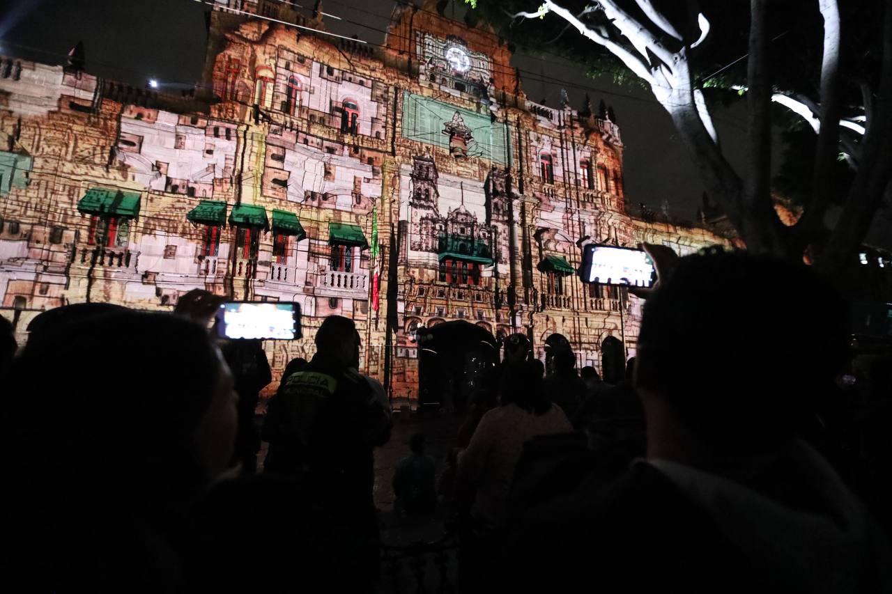 Video Mapping “Puebla: Ciudad de Guardianes” maravilló a más de 15 mil personas