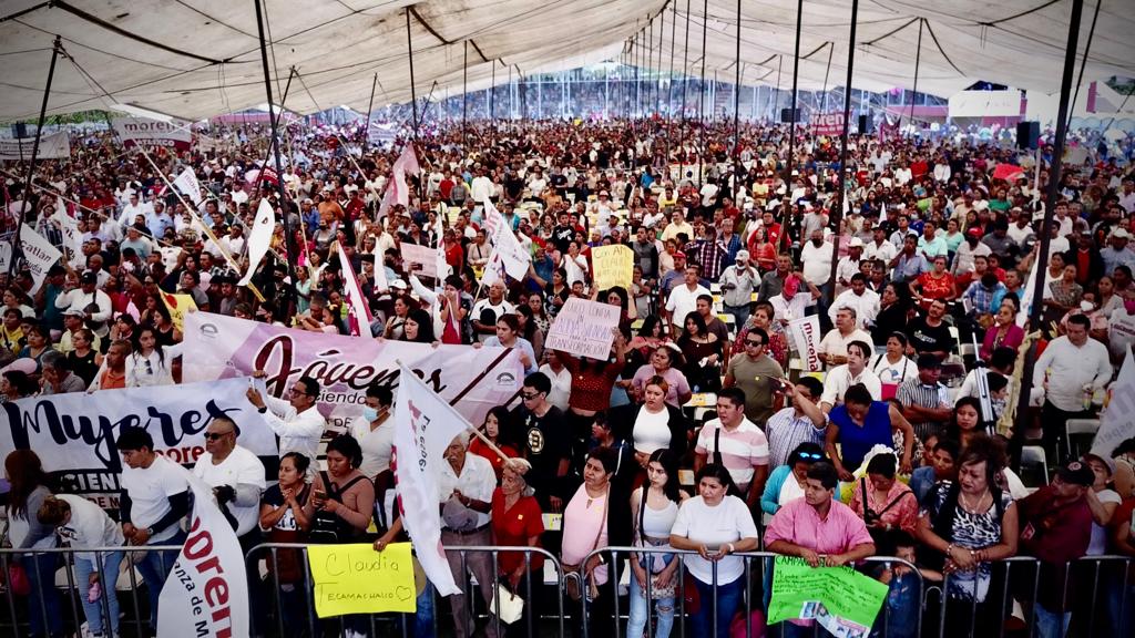 “Luchamos por derechos, por bienestar, por democracia y por dignidad”: Claudia Sheinbaum desde Izúcar de Matamoros, Puebla