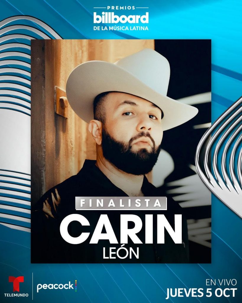 Carin León recibe 2 nominaciones a los Premios Billboard 2023