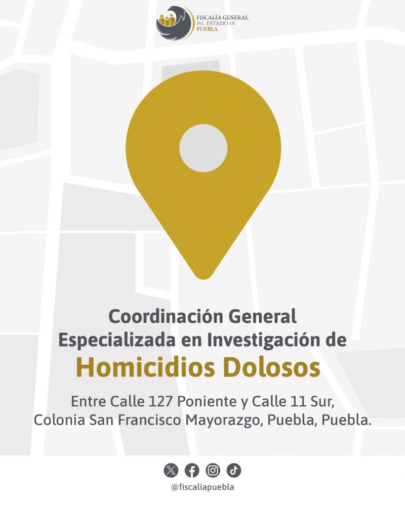 FGE informa la ubicación de áreas especializadas ante reorganización