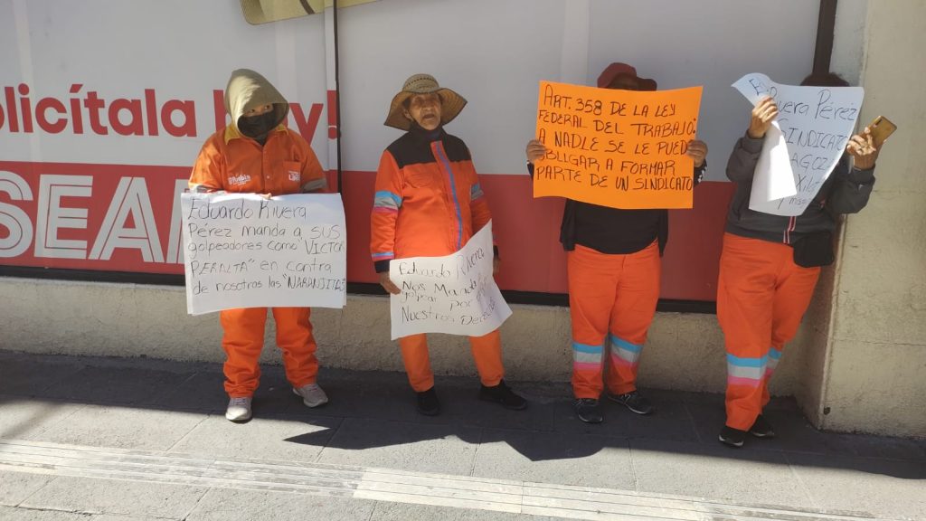 Naranjitas se manifiestan para exigir destitución de su representante sindical