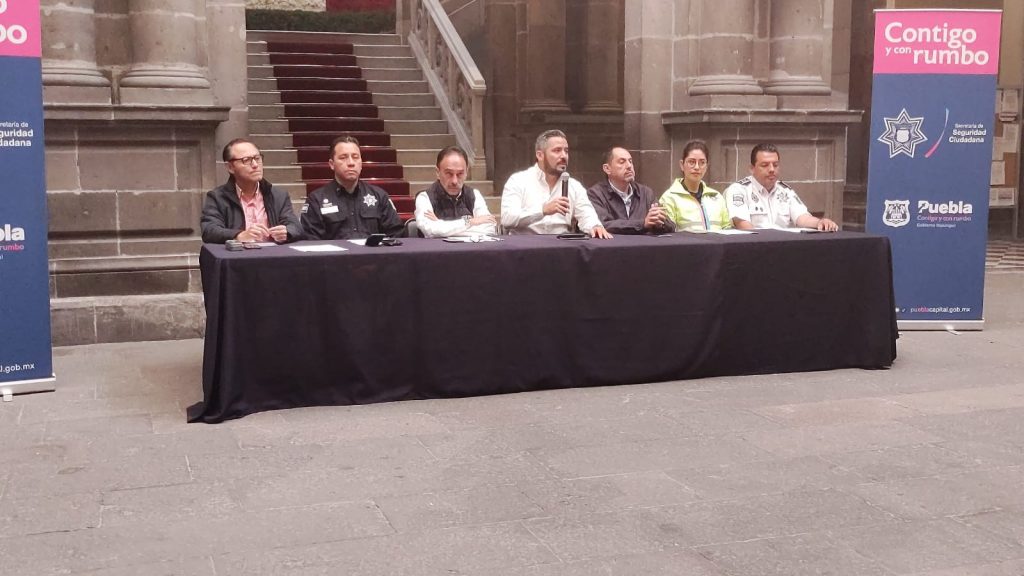 Video desde Puebla: Anuncian operativo para fiestas patrias en la capital