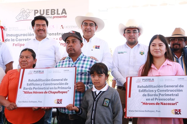 En Acatzingo, Segio Salomón llama a hacer equipo por las políticas sociales y de progreso de Puebla