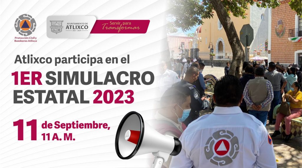 Atlixco, listo para el 1er simulacro estatal 2023