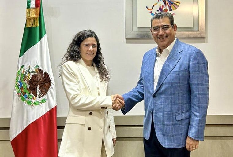 Sergio Salomón se reunió con la secretaria de Gobernación federal