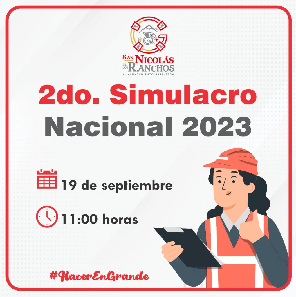 San Nicolás de los Ranchos se suma al 2do simulacro nacional 2023