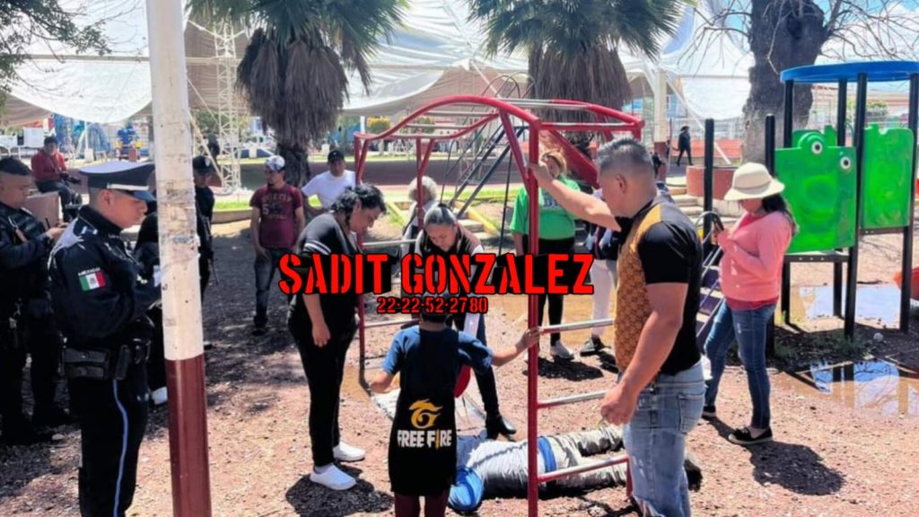 Niño cae de los juegos y queda inconsciente en Huejotzingo