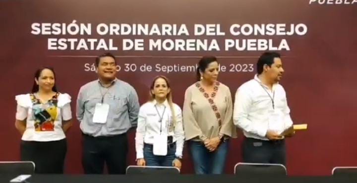 Video desde Puebla: Humo blanco en Morena y su Consejo Estatal designa a Liz Sánchez, Oliva Salomón, Nacho Mier y Julio Huerta para 2024