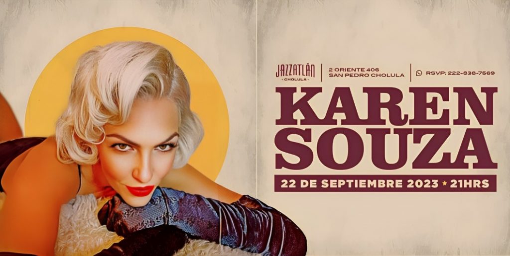 La talentosa cantante Karen Souza llega a “Jazzatlán” este viernes 22 de septiembre.