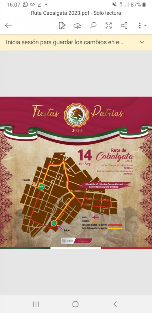 ¡Ruta cabalgata Atlixco 2023!