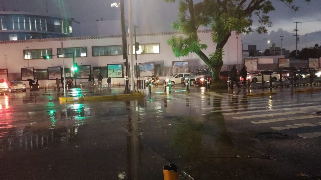 Lluvia provoca la caída de 2 árboles en la capital poblana