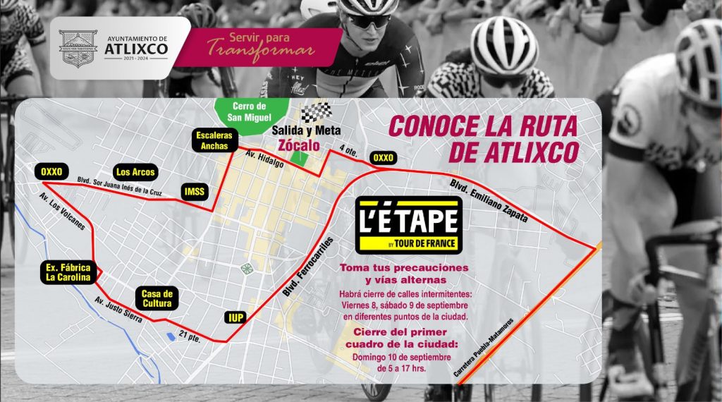 Listo operativo de movilidad y seguridad para la l’étape Puebla by Tour de France 2023 en Atlixco