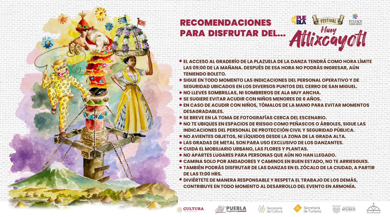 Disfruta del Festival Huey Atlixcayotl 2023 siguiendo estas recomendaciones