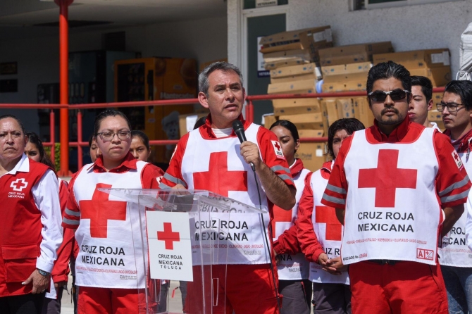 En marcha 5 Centros de Acopio de la Cruz Roja en EdoMéx