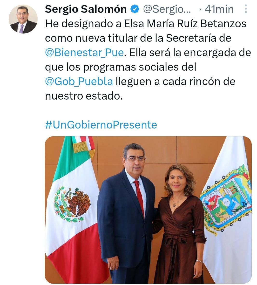 Designa Sergio Salomón a Ermilo Barrera y Elsa María Ruiz como secretarios de Economía y Bienestar
