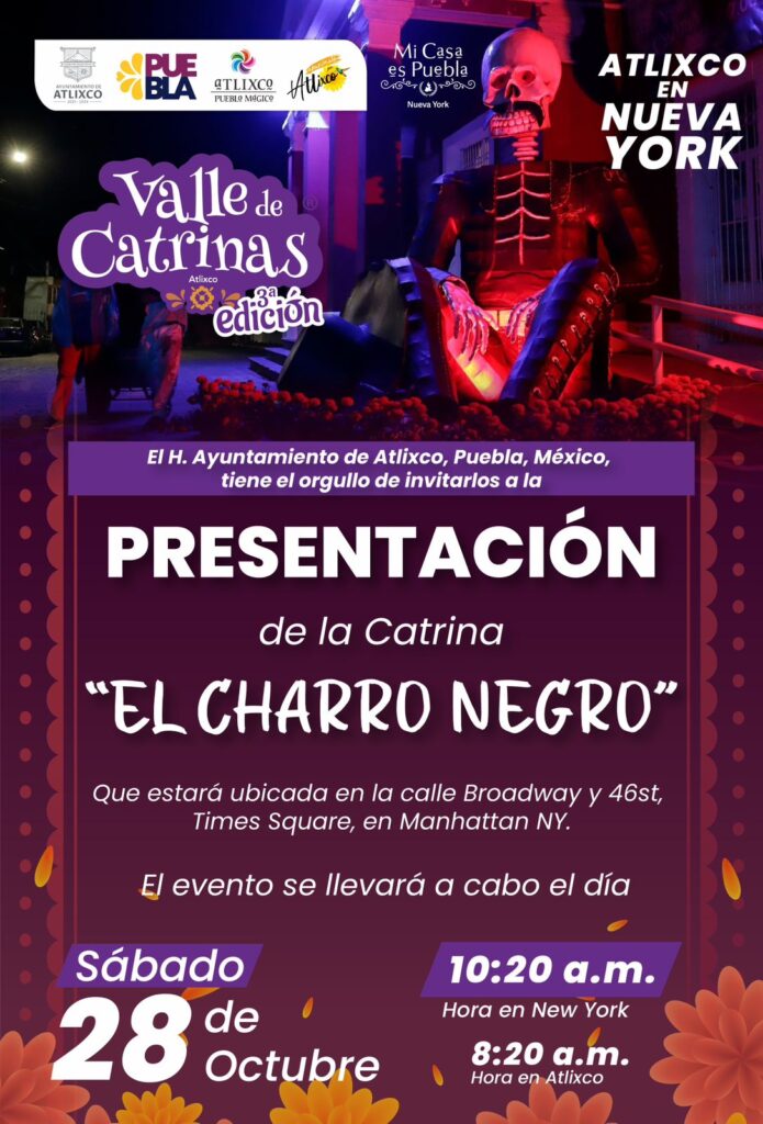 Ariadna Ayala lleva a Nueva York el Valle de Catrinas de Atlixco