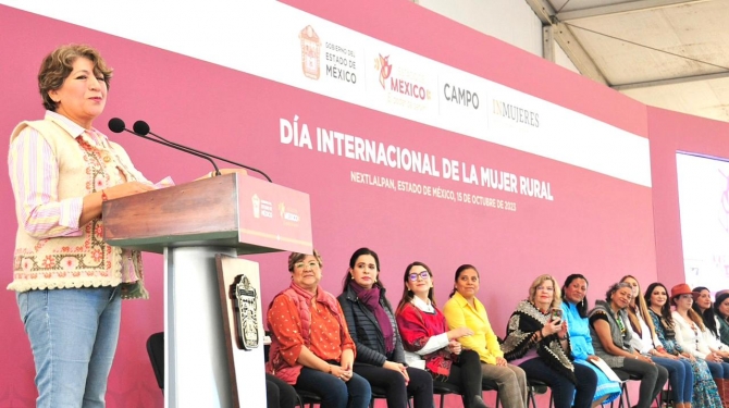 Delfina Gómez llama a seguir trabajando por los derechos de las mujeres rurales