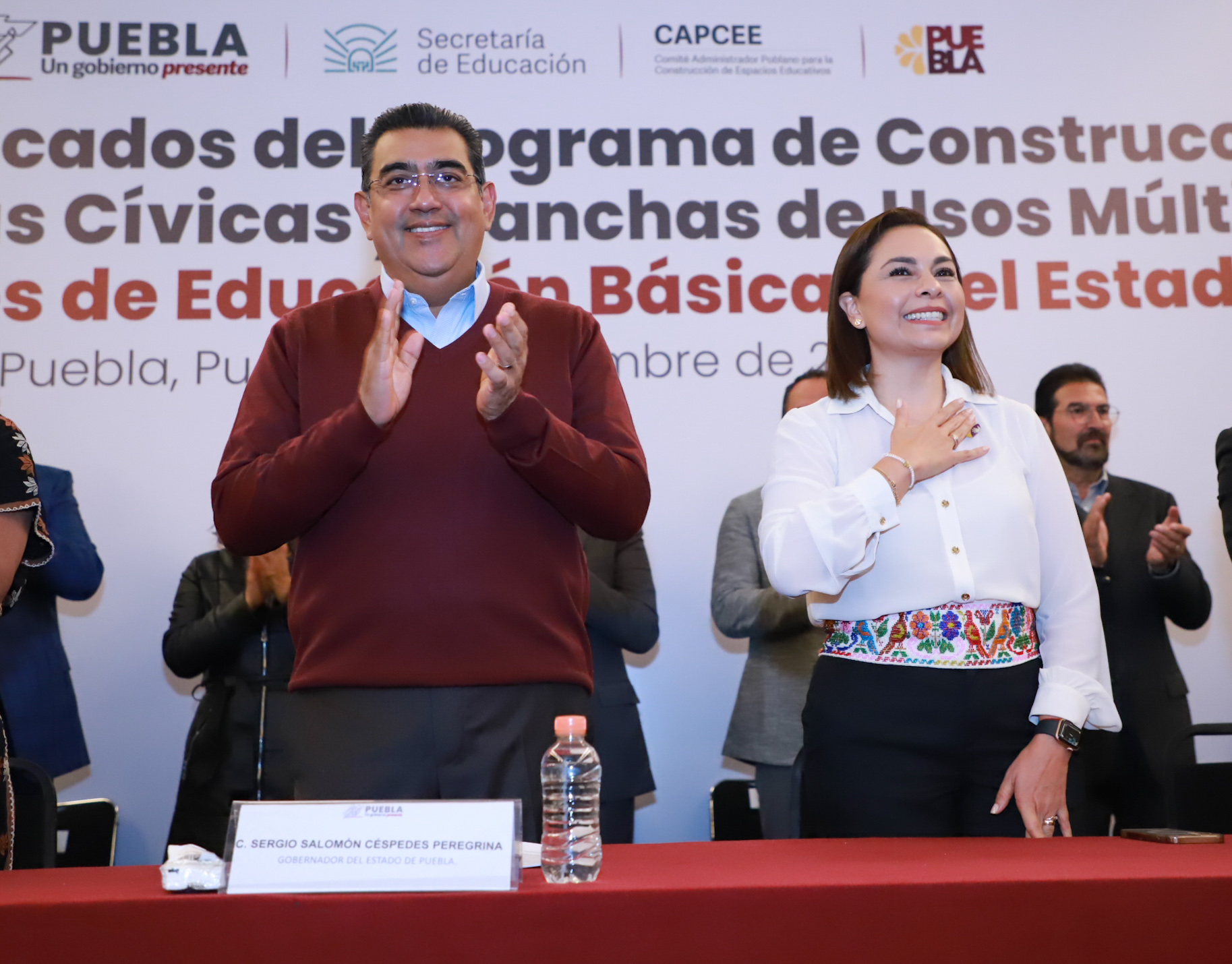 Sergio Salomón inició programa de infraestructura educativa en beneficio de 160 planteles del estado