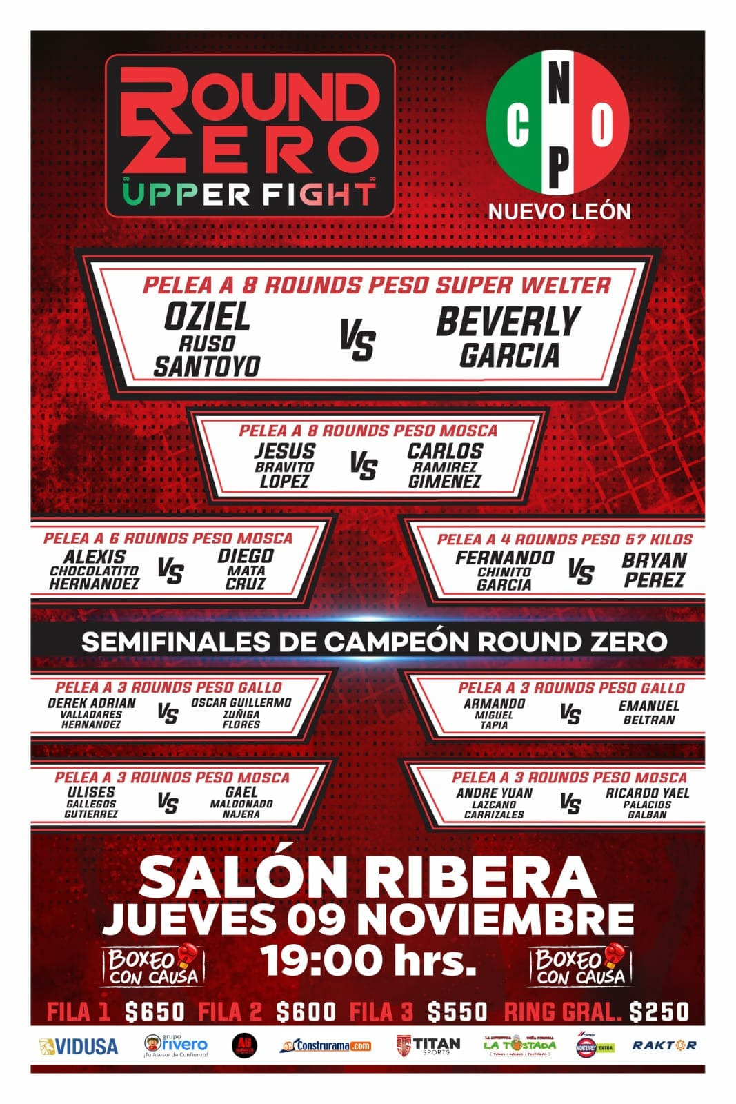 Va “Russo” Santoyo vs Bervely García en combate estelar de Round Zero