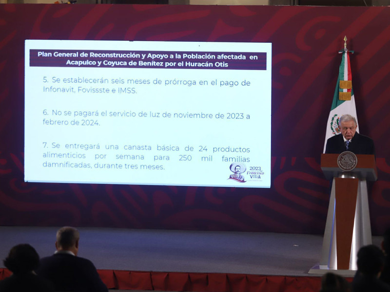 López Obrador presenta plan de reconstrucción para Acapulco y Coyuca de Benítez