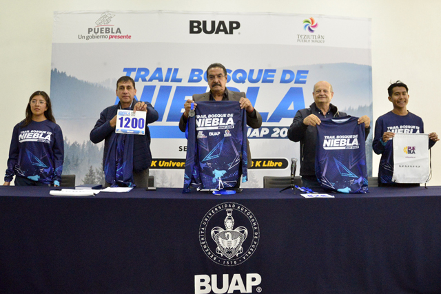 Video desde Puebla: Presentan camiseta y medalla oficial del Trail Bosque de Niebla BUAP 2023