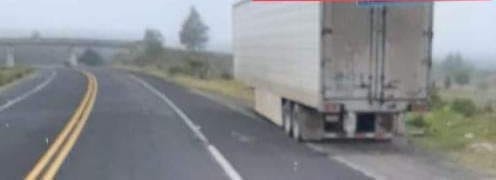 Policía estatal recupera caja de camión en la Tlaxco-Tejocotal