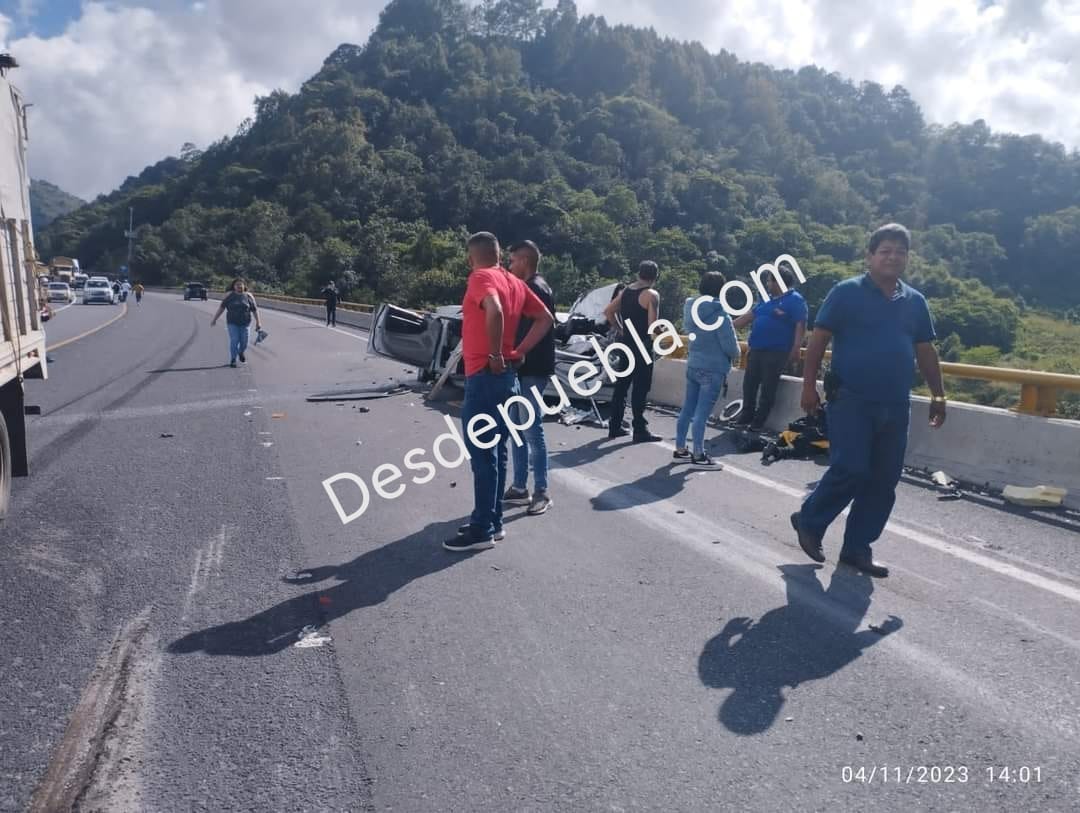 Fotonota: Fuerte accidente en la México Tuxpan