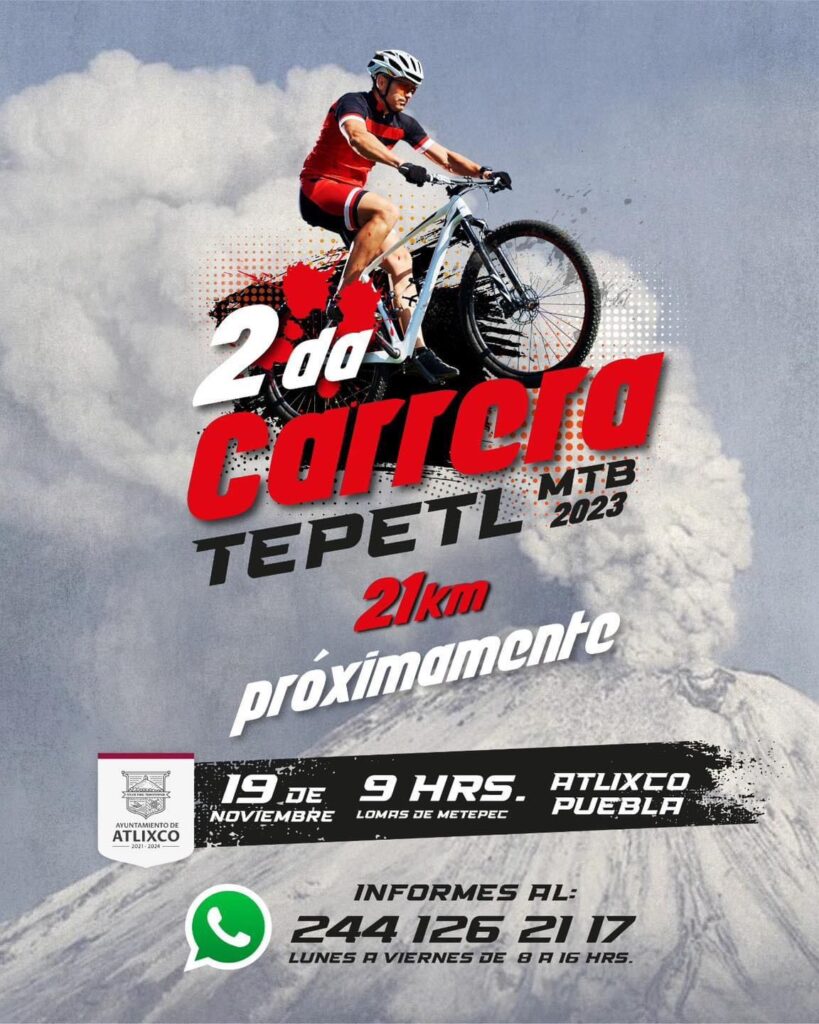 Atlixco, ideal para el ciclismo de montaña con la carrera Tepetl 2023