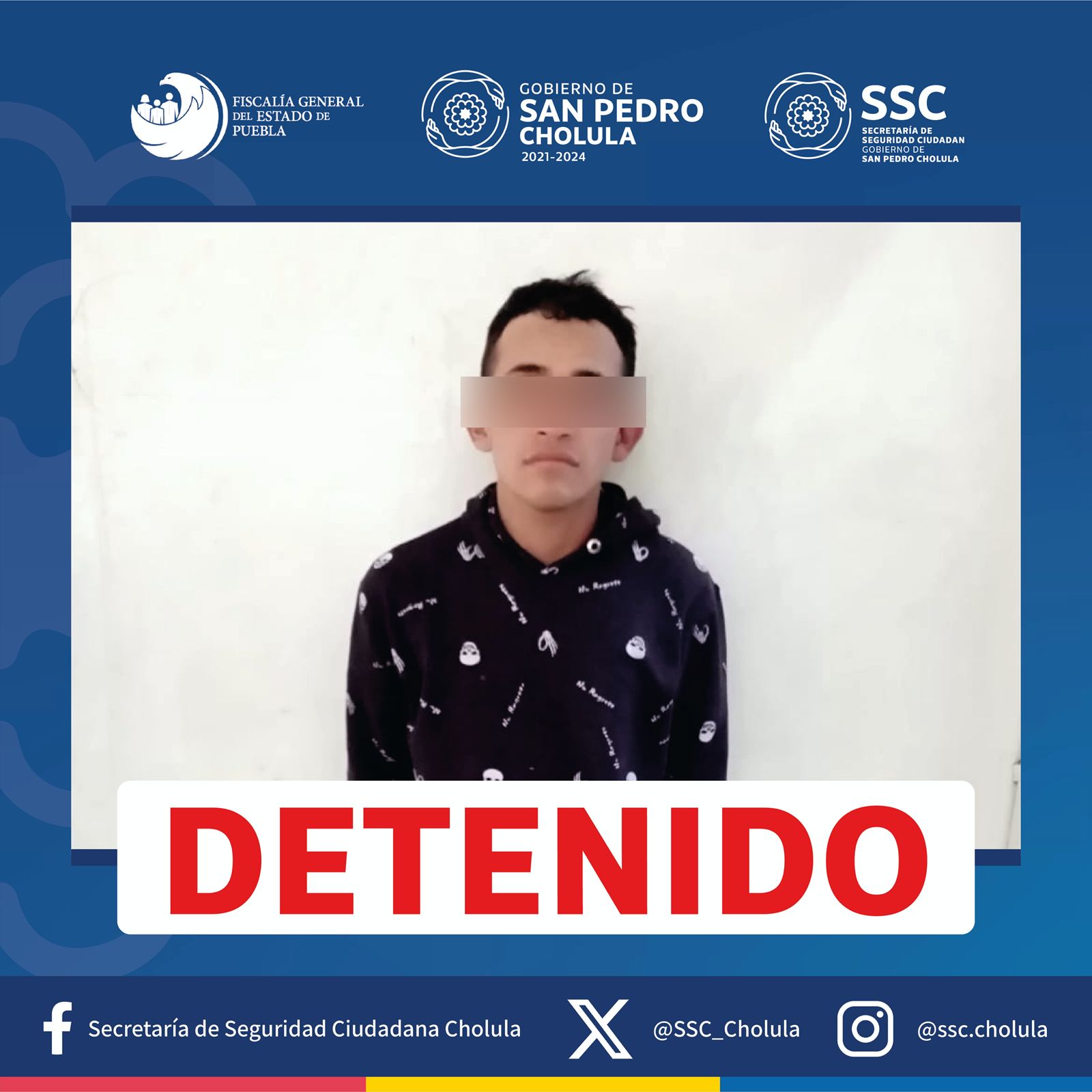 Acusado de asesinar a un hombre en San Pedro Cholula
