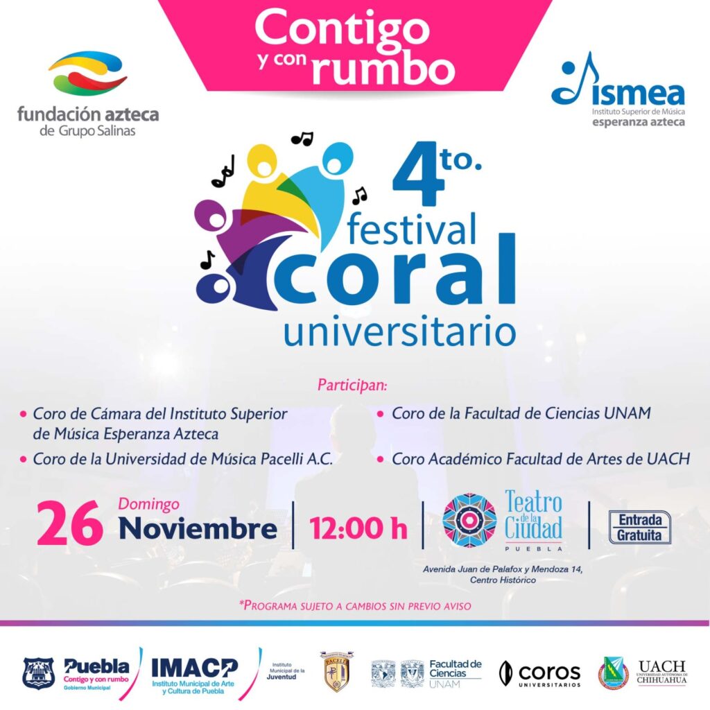 Fin de semana de arte y cultura en Puebla capital