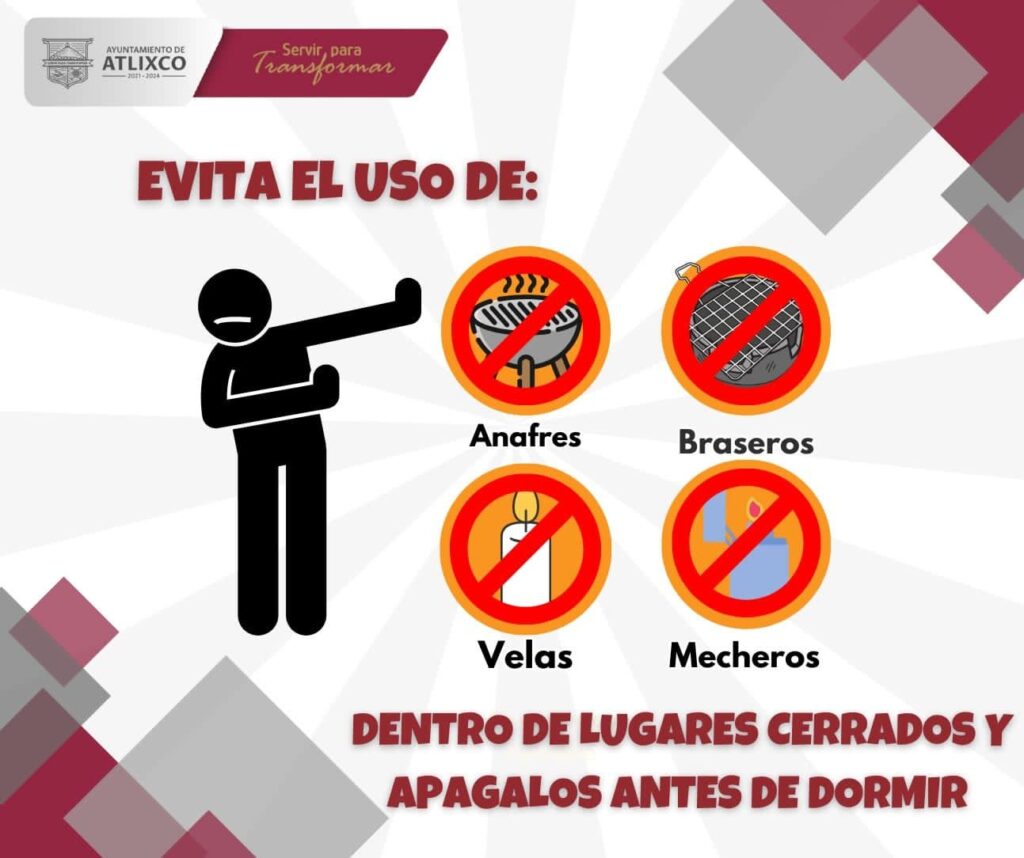 Desde Atlixco: Protección Civil emite recomendaciones por la temporada invernal