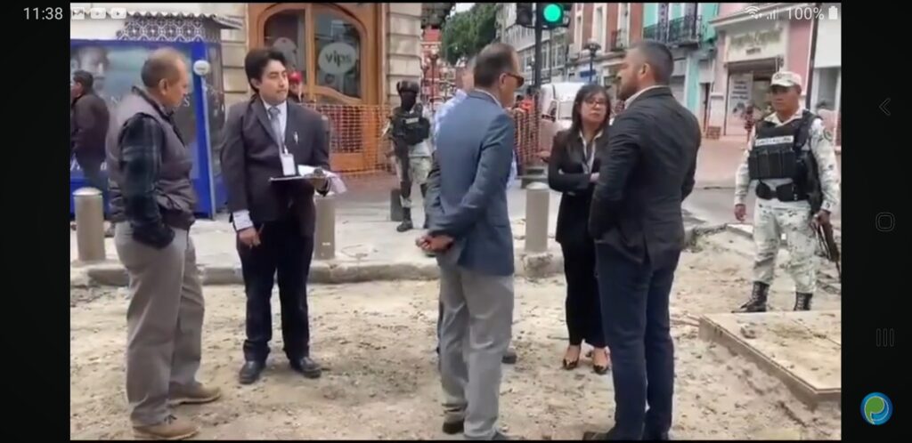 Video desde Puebla: Guardia Nacional suspende obras en la 2 norte-oriente