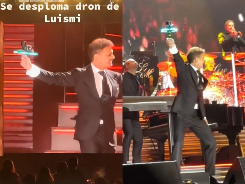 VIDEO: Esta fue la reacción de Luis Miguel cuando se cae un dron durante concierto en Puebla