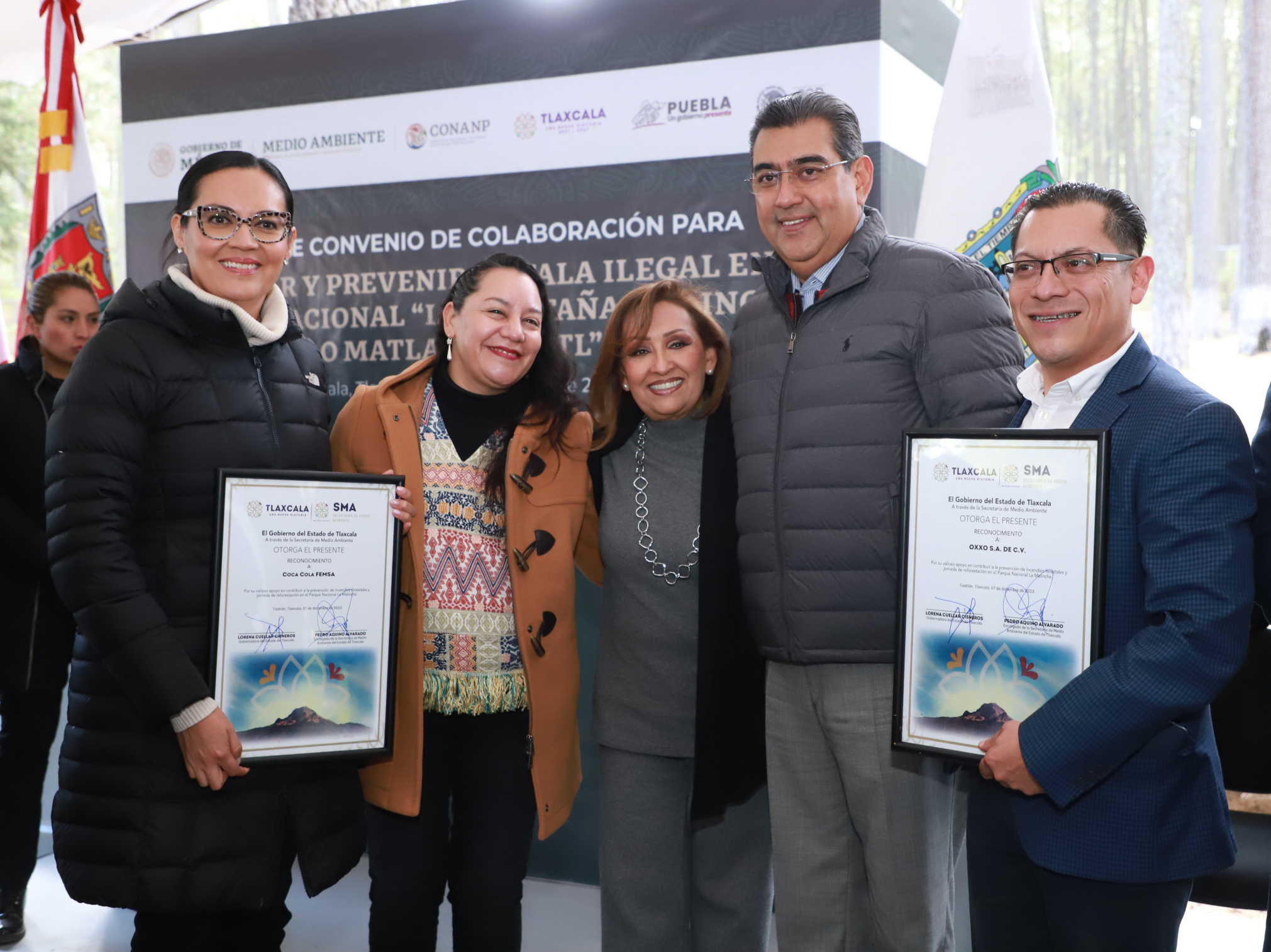 Sergio Salomón y María luisa Albores reiteran compromiso con el medio ambiente
