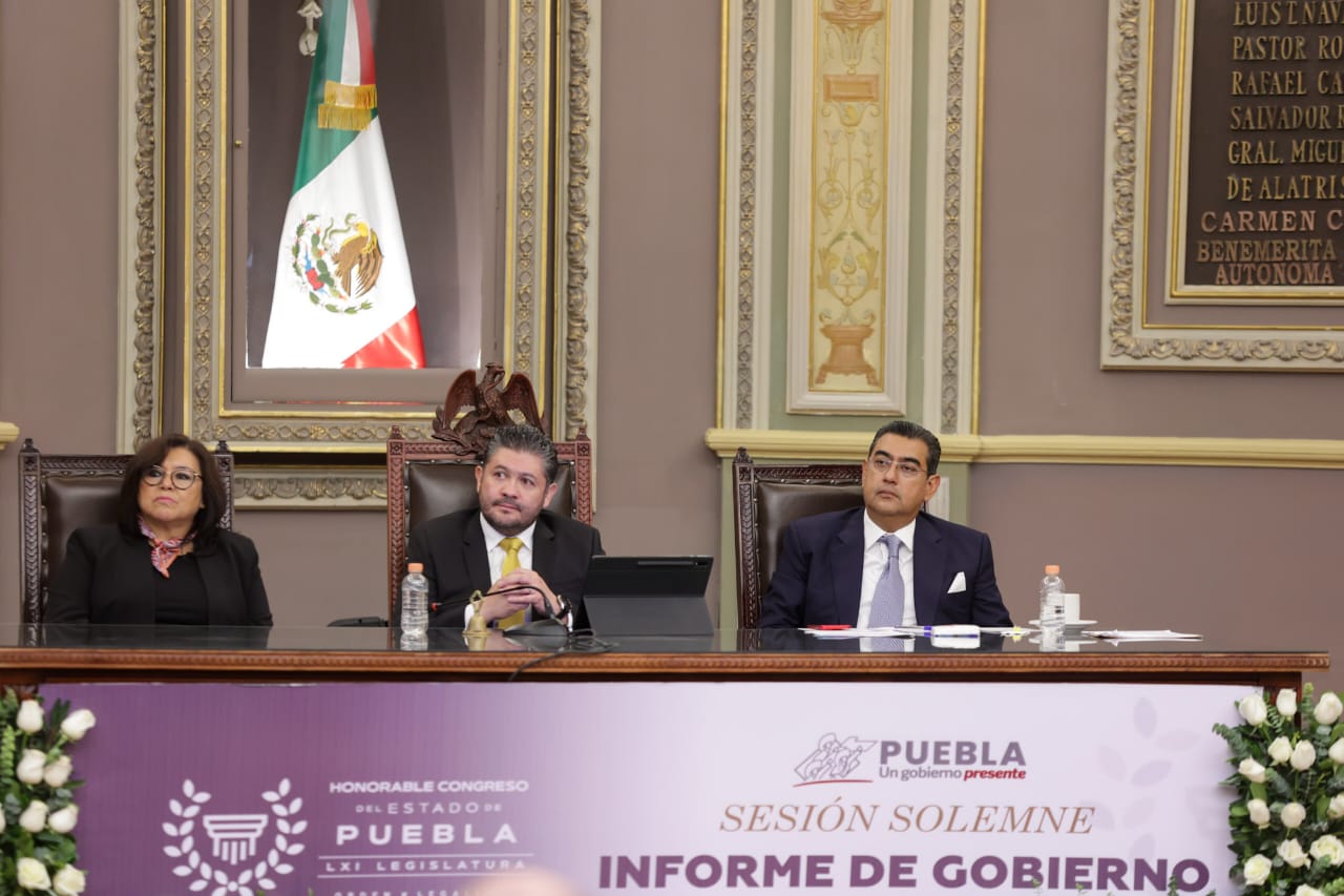 Video desde Puebla: Sergio Salomón rinde su 1er informe como gobernador