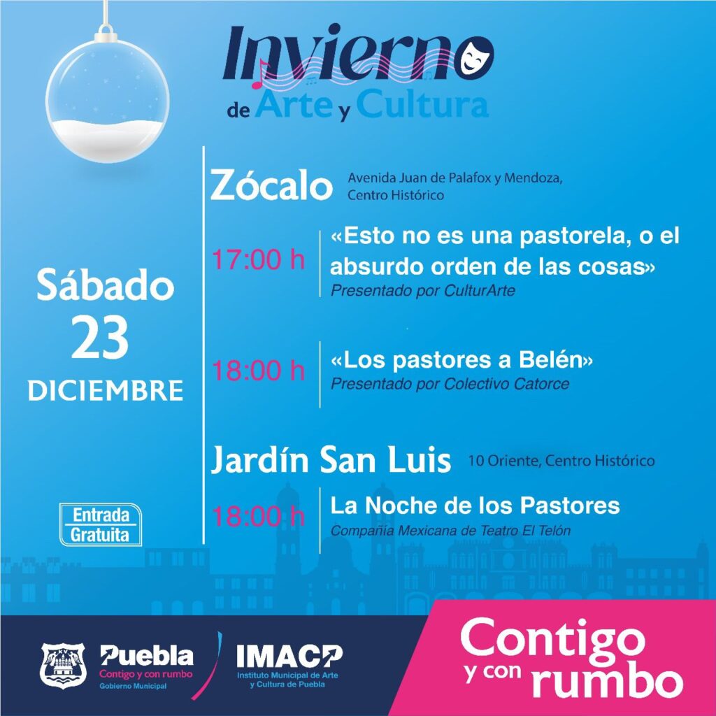 Arte y cultura en Puebla capital este fin de semana