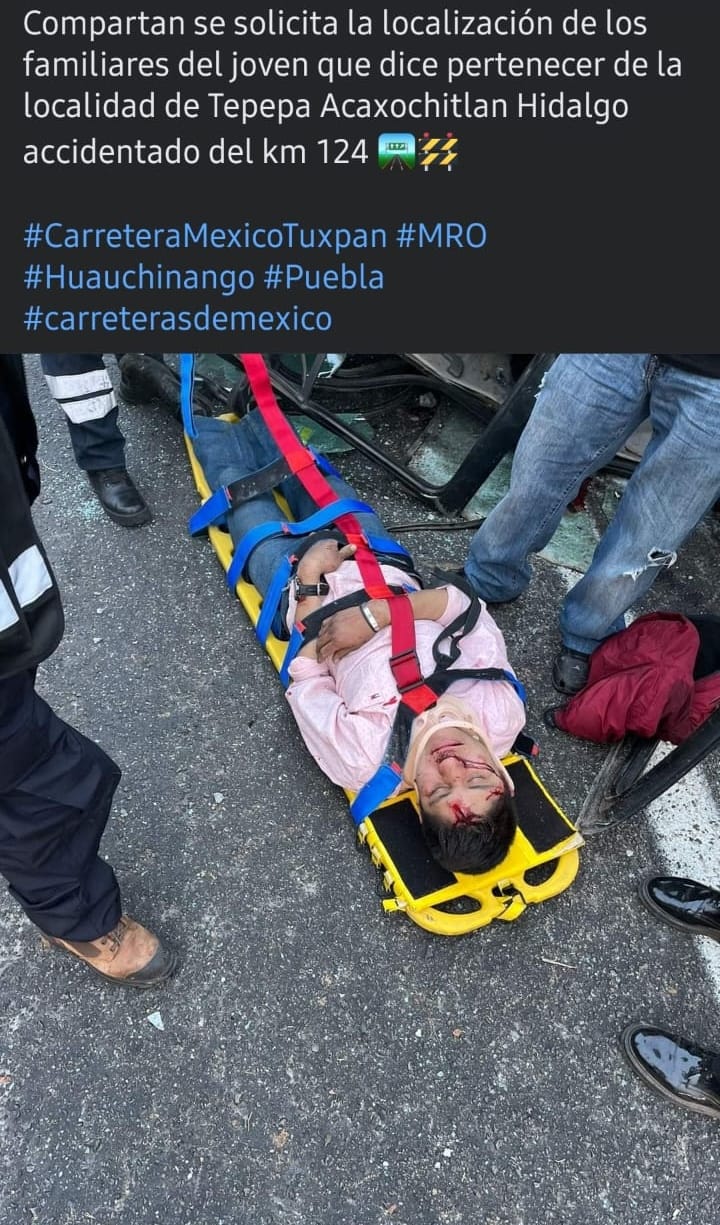 Fuerte accidente en la México Tuxpan deja un herido